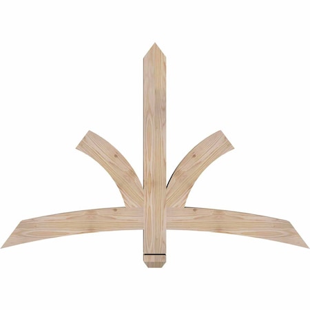 Ekena Millwork Davenport Smooth Timber Gable Bracket, Douglas Fir, 48"W x 32"H x 3 1/2"D x 3 1/2"F, 16/12 Pitch GBW048X32X0404DAV00SDF